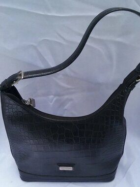 Nine West Women's Black Alligator Crocodile Shoulder Bag